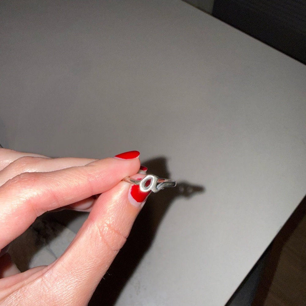 James Avery Script Initial 'a' Ring in Silver Tone - Picture 3 of 3